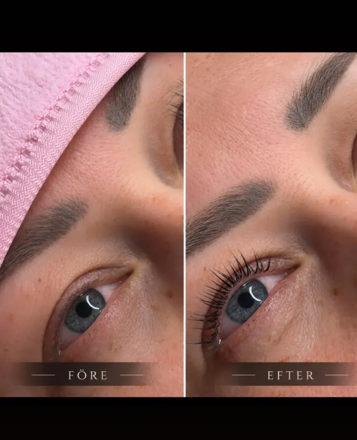 Lashlift före och efter